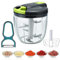 Tohoee 900ML Große Kapazität Manuell Gemüseschneider und Mixer Mit 5 Edelstahlklingen Küchen Zwiebel Schneider Maschine Multifunctional Vegetable Cutter für Zwiebeln,Gemüse, Obst