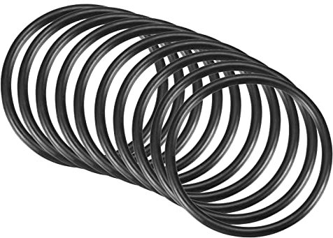 QUARKZMAN 48mm x 42mm x 3mm Nitrile Caoutchouc Joints toriques x 10 Pièces Rond Joint Rondelle pour Robinet Plomberie Réparation Étanchéité Connexion [Noir]