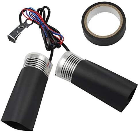Cubierta De Manillar Calefactable Para Motocicleta, Manguito De Empuñaduras Calefactable Para Motocicleta 12V Eléctrico Caliente Calor Impermeable Manillar Calentador Para Motocross