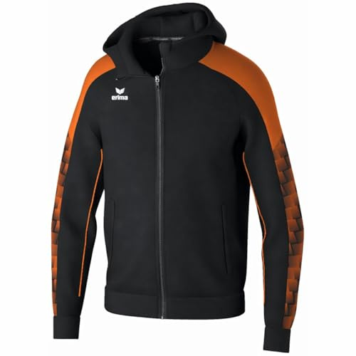 erima Chaqueta de entrenamiento con capucha EVO STAR (1032410) Unisex niños, negro/naranja, 128
