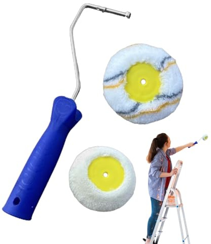 Paint Edger Tool,Paint Edger with Dense Bristles, Comfortable Handle, Drywall Corner Roller | Corner Edger Paint Roller, Replacement Roller, Painting Tool