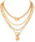 Lilbitty 4er Pack Damen-Halsketten, Schmuck Gold Ketten Set mit Edelstahl, Cuban Chain, Choker und Herringbone, Schichtbar & Elegant für Jeden Anlass