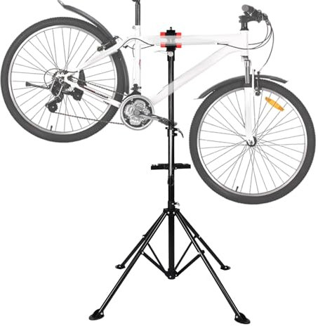 WDZCZDoo Support de montage pour vélo, support de réparation de vélo, charge maximale 50 kg, 107,9 à 189,8 cm, réglable en hauteur avec quatre pieds