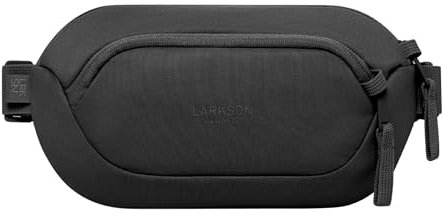 Larkson Sling Bag Herren & Damen Schwarz - Helge - Anti Diebstahl Umhängetasche mit RFID Blocker - Crossbody Bag Bauchtasche für Alltag & Reisen - Mesh Polsterung - Wasserabweisend
