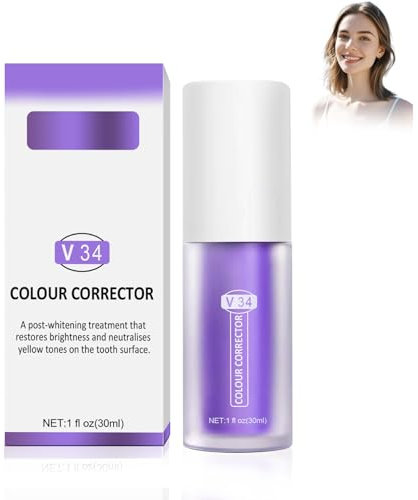 Dentifricio Sbiancante,Sbiancante Denti Professionale,Dentifricio Viola Sbiancante per Denti Sensibili,Rimuovere le Macchie Dai Denti,Protezione delle Gengive,Alito Fresco