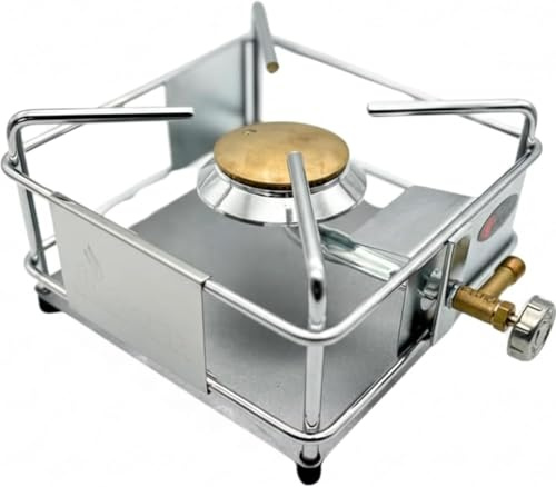 Jaeger Räuchereiprodukte | Gaskocher 2,5 kW für Räucherofen bis 110 cm | mit Schlauch & Druckminderer | präzise regulierbar | Propangas-Brenner | leicht, robust & sofort einsatzbereit