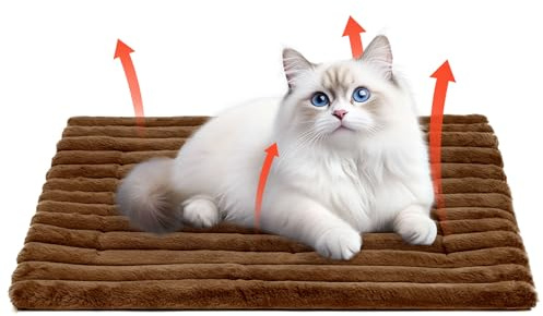 Votoko Självuppvärmande filt för katter och hundar, kattsäng, tvättbar, värmefilt, katt, självvärmande kattfilt, hundfilt, halkfri undersida hundsäng, små hundar katter (61 x 45 cm)