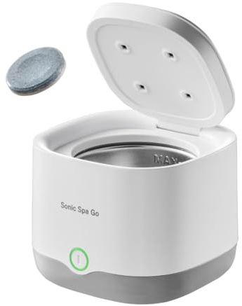 Alineador ultrasónico, retenedor y limpiador de dentaduras postizas con tabletas Boostab, vaina de limpieza inalámbrica y portátil para Invisalign, alineadores, protectores bucales y aparatos orales