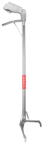GATHINESS Pince à Serpents en Acier Inoxydable Droite Antidérapante, Pince Multifonctionnelle pour Loches et Crabes, Outil de Capture 30 Cm, Utilisation en Extérieur Reptiles