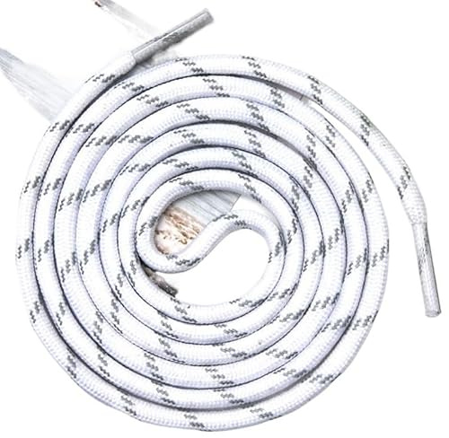 LYHYDMA Dragsko för byxor reflekterande snodd med högt ljus, 4,5 mm diameter, reservdelar snörning, löparshorts, sport(vit, 140 cm lång)