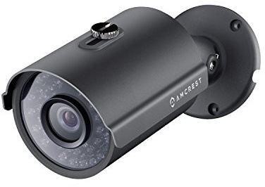 Amcrest Full HD 1080P 1920TVL Bullet Outdoor Security Camera, 2MP 1920x1080, 98ft Night Vision, Metal Housing, 3.6mm Lens 90° Viewing Angle, Black (REP-AMC1080BC36-B) (Certified Refurbished)