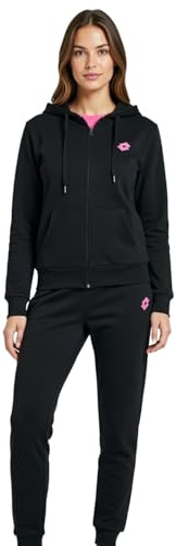 Lotto Tuta Donna in Felpa Estiva - Tuta Donna Completa - Sportiva - Leggera Morbida per il tuo massimo comfort (8185 T. UNITA NERO, S)