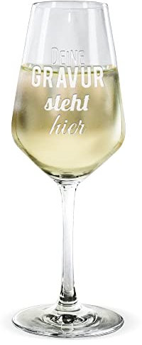 PR Print Royal Wein-Glas mit Gravur - mit Name/Text gravieren - Personalisiertes Geschenk, Weißwein-Glas, Geburtstag, Weihnachten, Valentinstag I Lasergravur, 300 ml