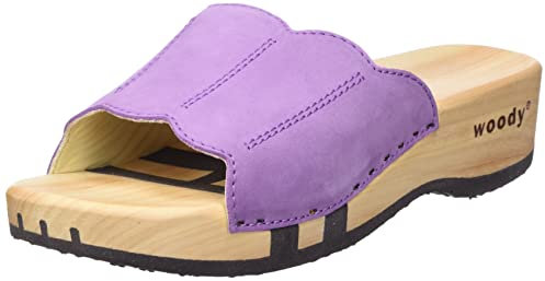 woody Damen Anna Holzschuh, Lila, 43 EU