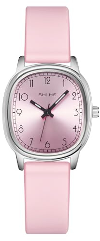 CIVO Montre Femme Élégant Etanche Analogique Quartz Montres Bracelet Femme Mode Silicone Lumineux Mince Sport Montre Rose Cadeau pour Dames