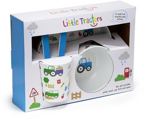 Babynahrung Set aus rPET (5-teilig) - Traktoren