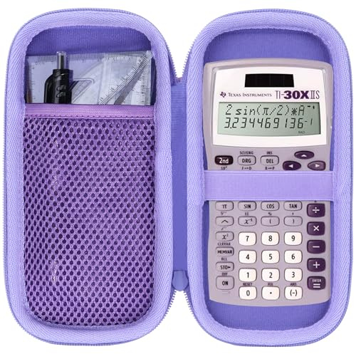Peyyargo Hårt skyddsfodral kompatibelt med Texas Instruments TI-30XIIS/Texas Instruments TI-30X Pro/Texas Instruments TI-30X Plus MathPrint vetenskaplig skolräknare (lila)