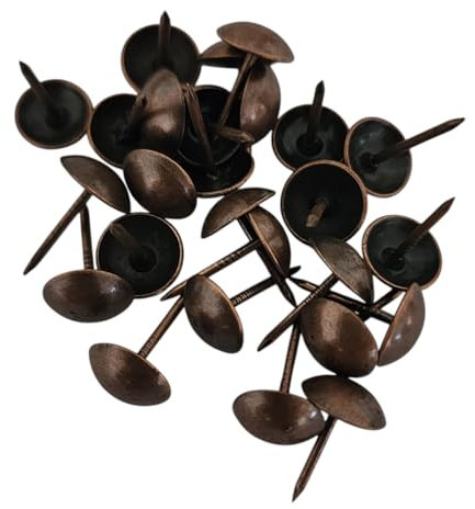 Upholstery Nails, Bronze, 15mm, 25-Piece Set for Leather Sofa