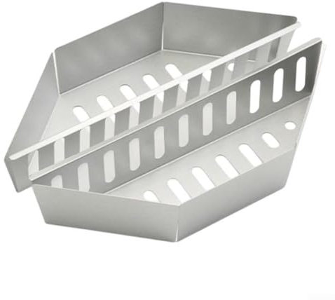 Cestino in carbonio, 2 pezzi, cestino per carbone da esterno, barbecue zincato strumento per barbecue, cestino in carbonio sagomato in acciaio inox