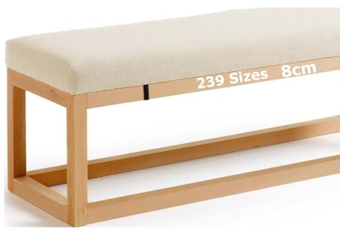Trädgårdsbänk Kudde Sittdyna För Uteplats Möbler Kök Eller Matbänk Inomhus Utomhus Användning Bekväm Modern Tufted Stil Tjock Bänk Dyna Xl Bänkkudde Fönster Bänkskydd Schäslong(Beige,50x80 cm)