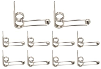 FashionCha 10 resortes de torsión de doble, diámetro del alambre: 1,2 mm, de metal para varilla de rizador, 28mm