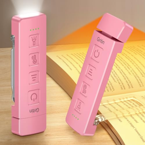 Gritin 2026 Gén.2 Lampe de Lecture Rechargeable,2 en 1 Liseuse Lampe&Torche