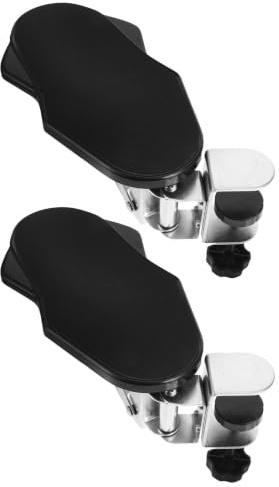 HEMOTON 2 Pièces Repose-poignet de Bureau Ergonomique Accoudoir Réglable Pliable, Rotation Latérale 180°, Cadre Double en Acier Inoxydable pour Travail Intensif au Bureau