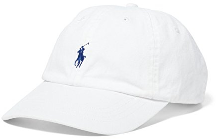 Polo Ralph Lauren - Cotton Chino Baseball Cap - White with Blue Logo