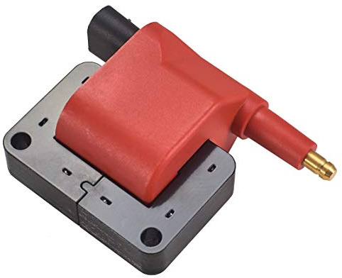 ENA Red Ignition Coil Pack Compatible with Chrysler Dodge Jeep Cherokee Wrangler Plymouth Sundance Acclaim Voyager Stratus B150 B250 B350 B2500 B3500 W150 W250 Replacement for UF97 5C1707 56027965