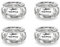 Teelichtgläser 6x3cm Kerzenhalter Windlicht Kerzenglas 4er Set Hochzeit Weihnachten Tischdeko Silber/Vintage Teelichhalter aus Glas in schick-rustikaler Optik 4 Stück
