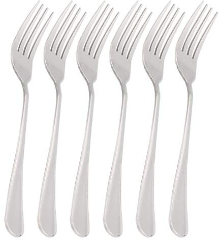 N/D - Tenedores de acero inoxidable (6 unidades)