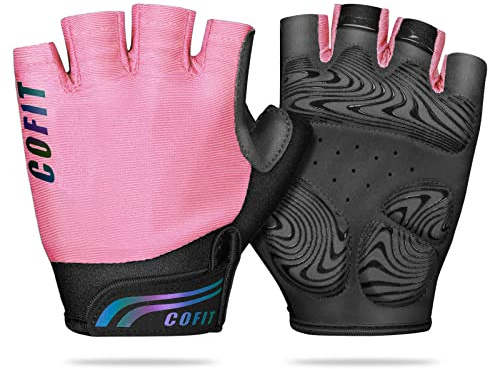 COFIT Cycling Gloves Half Finger for Men & Women, Breathable Anti-Slip Bike Gloves with Gel Padding, Shock-Absorbing Road/MTB Gloves for Riding