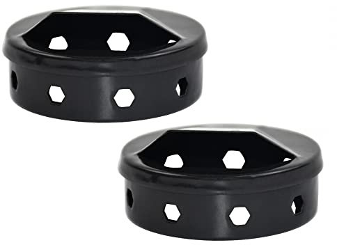 Caja para ahumar para ahumar, 2 unidades, redonda, de acero inoxidable, con ventilación y tapa para astillas de madera, para ahumar carne de barbacoa, 10 x 6,5 cm