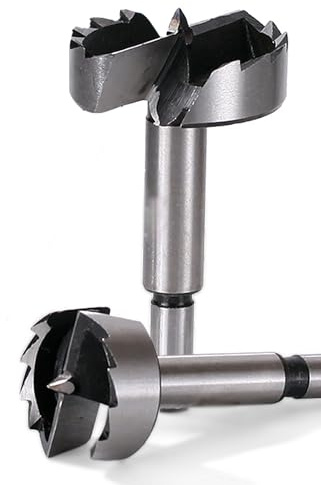 Meichoon Forstner Version améliorée Multi-dents Outil de travail du bois en carbone Dureté plus élevée Mèche de poinçonnage pour dalles de bois plat Perçage à aile plate