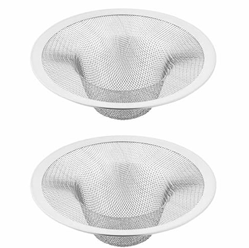 Colador de drenaje para fregadero, 2 piezas de acero inoxidable para fregadero de cocina, baño, bañera, ducha, drenaje de suelo, 9 cm (grande)