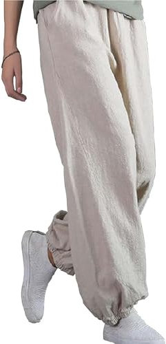 Generisch Tai-Chi-Hosen Confortable Kampfkunst Tai Chi Trainingshosen für Kampfsport Taiji Kung Fu Wushu Yoga Unisex Damen Herren Freizeithose,C,XL