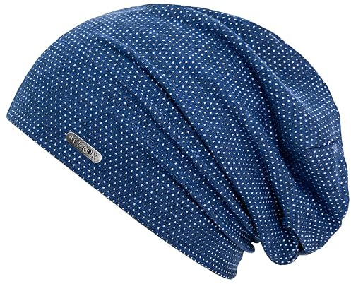 WEROR Herren & Damen Beanie Jersey Mütze Long Slouch WEROR-67.1 (Einheitsgröße, Blau)