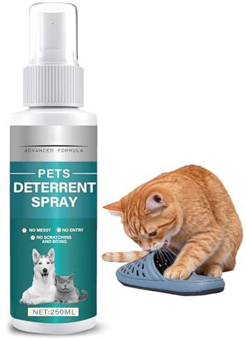 Anti Scratch Cat Repellent Spray - Stops Scratching & Chewing on Furniture, Carpets, Curtains - Indoor/Outdoor Use, 250 ml