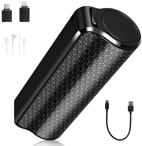Mini dittafono - 128 GB dittafono magnetico 1536 kbps a una pressione di un pulsante, mini registratore audio con autonomia di 30 giorni, ideale per riunioni, corsi, interviste