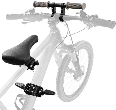 Asiento infantil delantero para bicicleta de montaña, asiento infantil delantero con manillar y pedal, asiento infantil desmontable, barra delantera, asiento de bicicleta infantil delantero, asiento