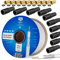 130dB 100m Koaxial SAT Kabel HQ-135 PRO 4-fach geschirmt + 10x F-Stecker vergoldet und Gummitüllen Wetterschutz für DVB-S/S2/C und DVB-T BK Anlagen für Empfang von FULL HD 3D Ultra HD UHD Signalen