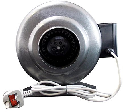 AirTech-UK Inline Duct Centrifugal Extractor Ventilation Fan Steel Body 125mm