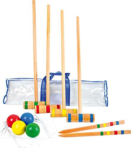 small foot 1050 Krocket-Set / Crocket Set aus Holz, Outdoorspielzeug inkl. Zubehör, 19-teilig, ab 5 Jahren