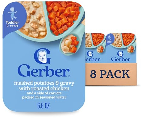 Gerber Graduates Lil' Entrees Mashed Potatoes & Gravy with Roasted Chicken & Carrots, 6.6-Ounce (Pack of 8)