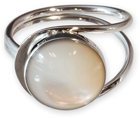 Fly Style Damen Ring aus 925 Silber - offener Ring mit Muschel oder Stein Inlays