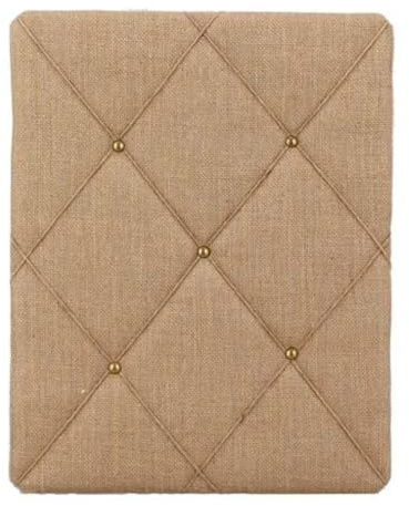 Burlap Covered with Criss-Cross Twine Bulletin Picture & Memo Board, 19.75 x 15.75