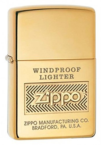Zippo 28145 Windproof Lighter - High Polish Brass, 6x4cm