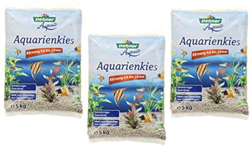 Dehner Aqua Aquariensand, Körnung 0.8 - 1.6 mm, 3 x 5 kg (15 kg), weiß