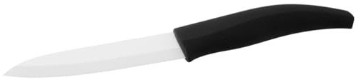 Nirosta 41733 Couteau de cuisine en céramique, Couteau à découper, Lame de 12,5cm, Blanc, Noir, Céramique, Plastique, 24,5x3cm