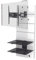 Meliconi Ghost Design 3000 Rotation Supporto Doppio Braccio Orientabile per TV da 32 a 70 con Mensole in Vetro Temperato, Bianco